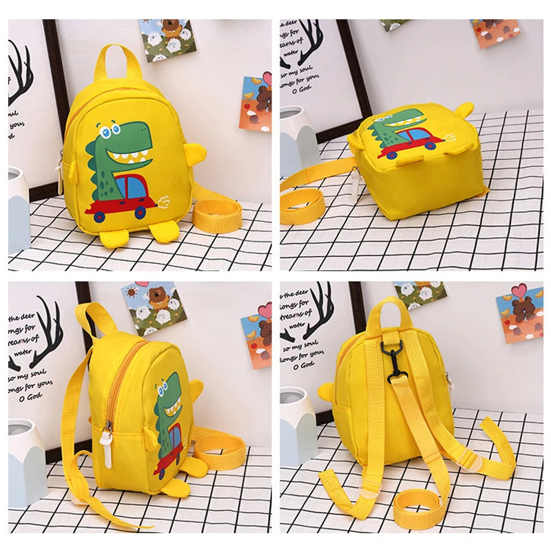 1 PCS Kids Mini Dinosaur Backpack – Anti-Lost Cartoon School Bag for Kindergarten & Toddlers - Kidzy Market