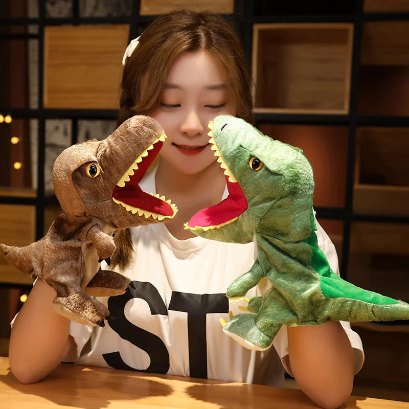 Dinosaur Plush Hand Puppet, Lifelike Triceratops and Tyrannosaurus Rex for Kids and Adults