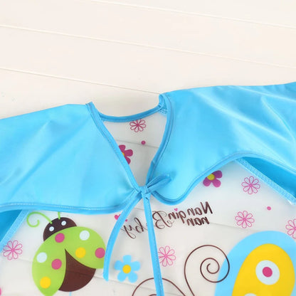 Waterproof Baby EVA Bib – Anti-Dirty Long Sleeve Strap Coat with Cute Cartoon Pattern, Dirt-Proof Feeding Smock for 0-3 Years - Kidzy Market