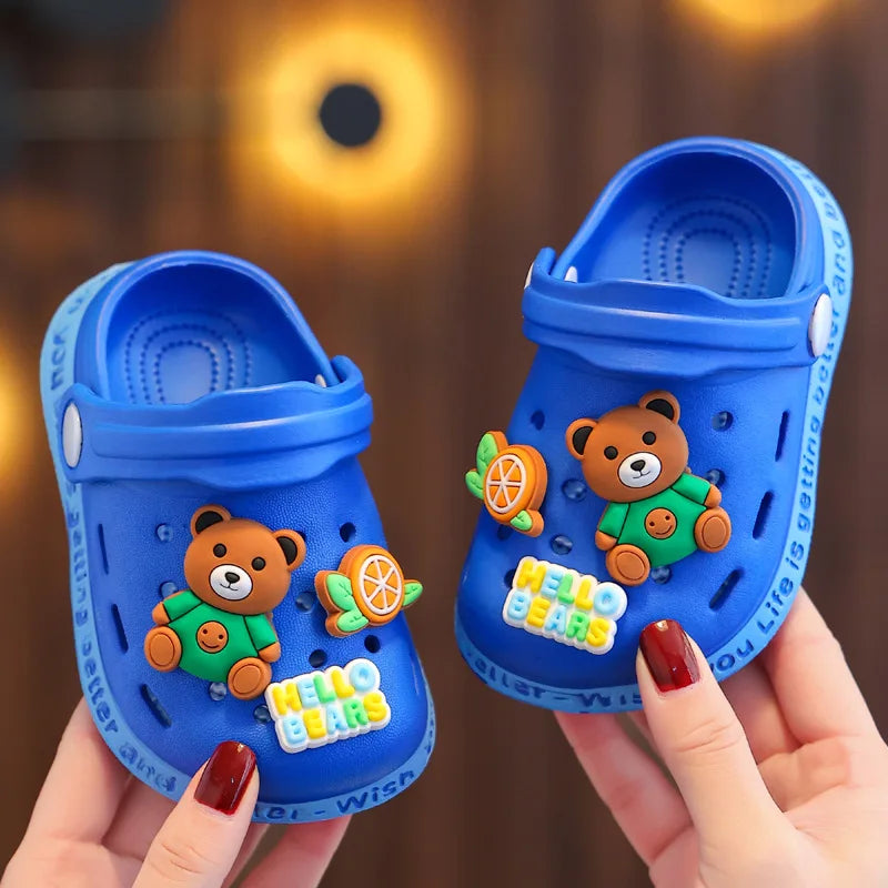 Kids’ Baby Girls’ Summer Sandals – Soft Sole, Breathable, Cartoon Indoor Shoes for Toddlers & Boys