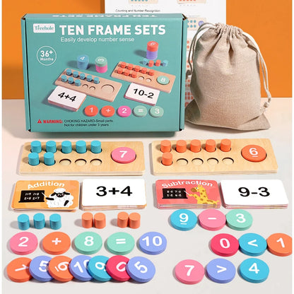 Montessori Wooden Arithmetic Toy – Early Learning Math Game for Kids