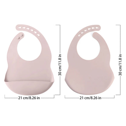 2PCS Silicone Baby Bibs for Toddlers – Waterproof, Solid Color, Adjustable Feeding & Burp Cloths for Newborns & Drooling Scarf - Kidzy Market