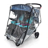 Double Stroller Rain Cover EVA Raincoat with Ventilated Design and Convenient Storage
