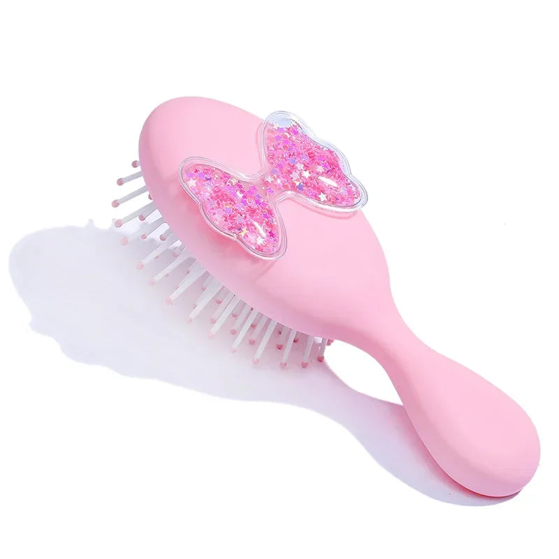 Girls Hair Comb – Candy Color Hairbrush for Scalp Massage, Wet & Curly Detangle Brush for Women and Kids, Baby Pink