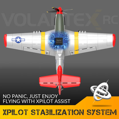 P51D RC Airplane One-Key Aerobatic 2-Ch 4-Ch RTF Mustang with Xpilot Stabilization