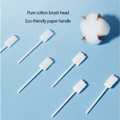 Baby Oral Disposable Cleaner - Newborn Milk Teeth Gauze Toothbrush & Tongue Washing Cotton Swabs Care