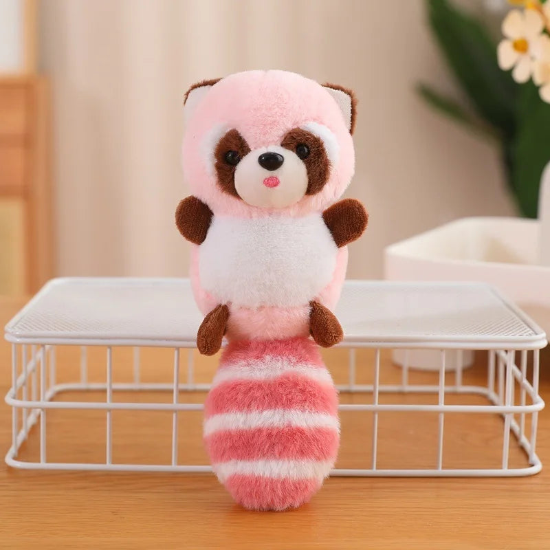 20cm Cute Raccoon Plush Pendant Keychain, Backpack Accessory Gift