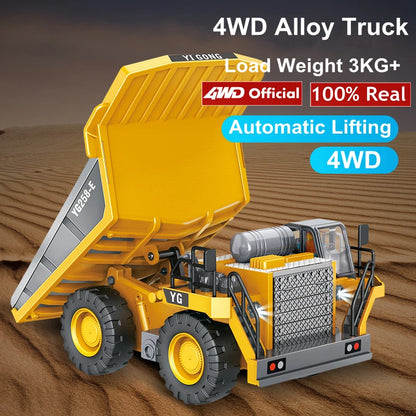 4WD Remote Control Excavator Alloy Dump Truck Bulldozer RC Construction Toy