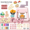 Children's Colored Clay Noodle Machine Kit - DIY Play Dough Tools with Ice Cream Mold, Slime Toys for Kids, Birthday Gift