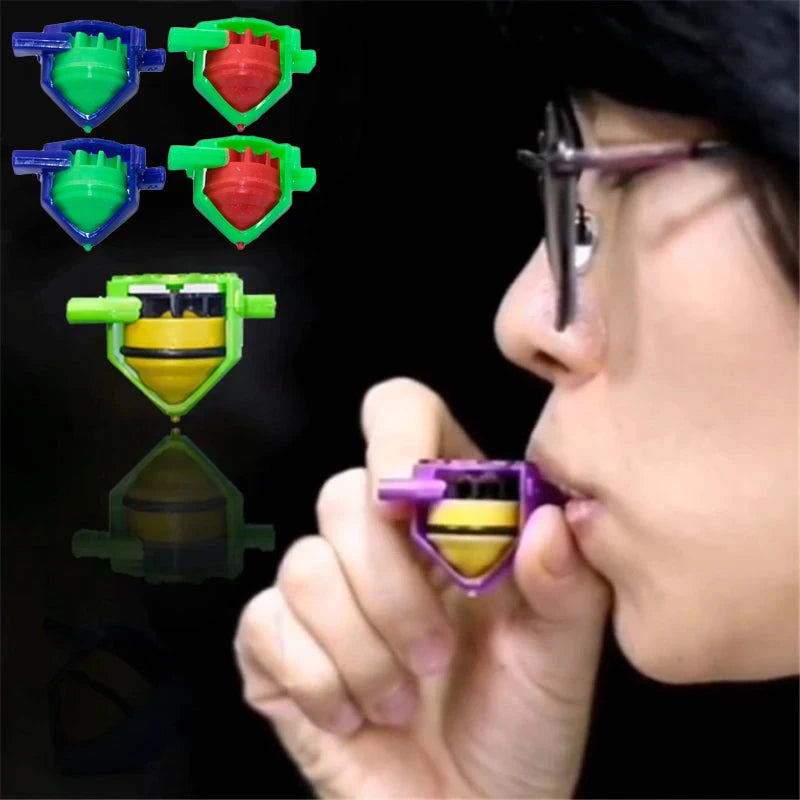 1/2/5PCS Colorful Spinning Top – Plastic Gyroscope with Whistle, Pressure Gyro Classic Toy for Kids, Children's Gift