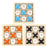 Montessori Wooden Tic-Tac-Toe (XO) Puzzle Board 9.8×9.8 cm (3.9×3.9 in) – Educational Brain Training Toy for Kids