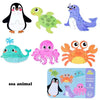 Montessori 6-in-1 Wooden Animal Puzzle with Metal Storage Box - Educational Toy for Ages 3-6