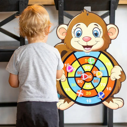 Educational Dart Board Toy – Sticky Ball Dart Game for Kids, Montessori Indoor Sports for Ages 3-7