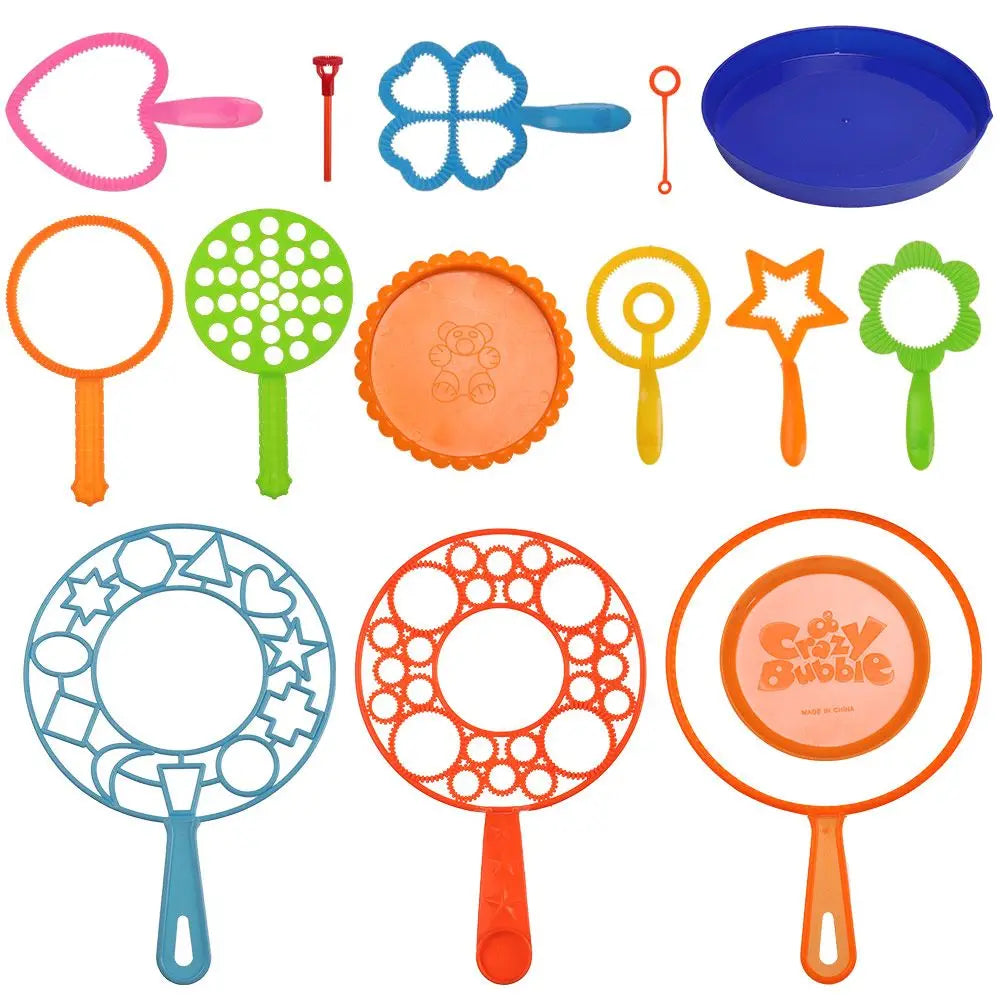 Kids Bubble Wand & Blower Toy Set - Outdoor Bubble Maker for Parties, Birthdays & Play