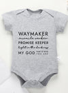 Infant Harajuku Baby Bodysuit – “My God, That’s Who You Ask” Toddler Romper for Boys & Girls – Newborn Jumpsuit