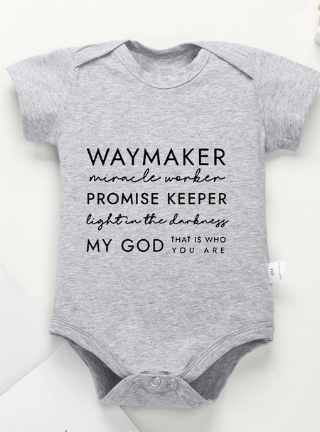 Infant Harajuku Baby Bodysuit – “My God, That’s Who You Ask” Toddler Romper for Boys & Girls – Newborn Jumpsuit