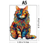 Color Changing Cat Wooden Puzzle - Irregular Animal Jigsaw, High-Difficulty Brain Teaser Toy