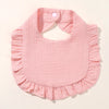 Newborn Baby Bibs & Burp Cloths | Solid Color Toddler Bandana Feeding Bibs, Ruffle Saliva Towel for Drool, Baby Accessories - Kidzy Market