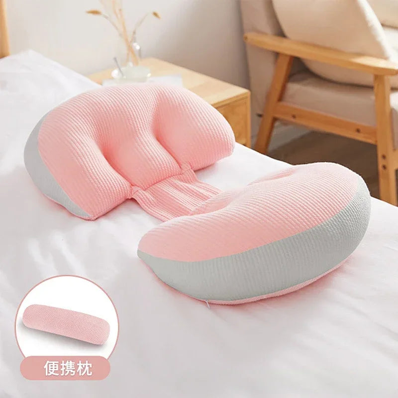 Pregnant Women Lumbar Pillow - Four Seasons Universal Waist Support & Protection U-Shaped Side Sleeping Pregnancy Cushion
