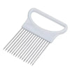 1pc Colorful Stainless Steel Onion Slicer Kitchen Potato Chip Holder