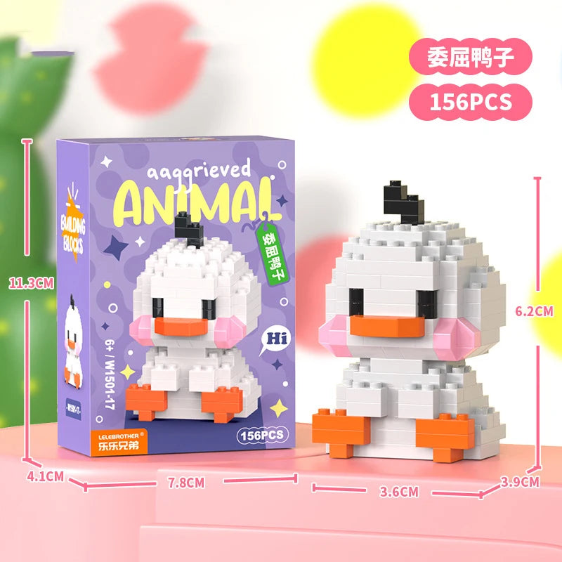 Adults Animals Micro Particle Building Blocks – Dog and Cat Mini Bricks Toy for Kids Ages 6 to 12