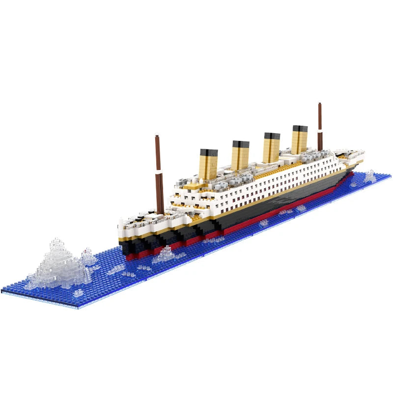 Small Particle Building Block Set – Titanic Cruise Ship Assembly Toy, Giant Puzzle Brick Model Kit, Desktop Birthday Gift for Kids
