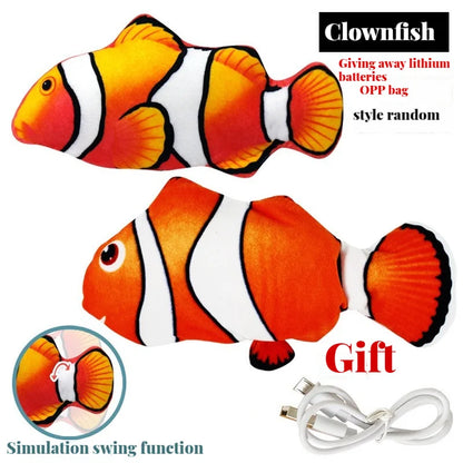 Electric Cat Toy Fish – Simulation Fish Swing, Funny Kitten Dance Toy, Chewing and Playing Supplies, USB Charging