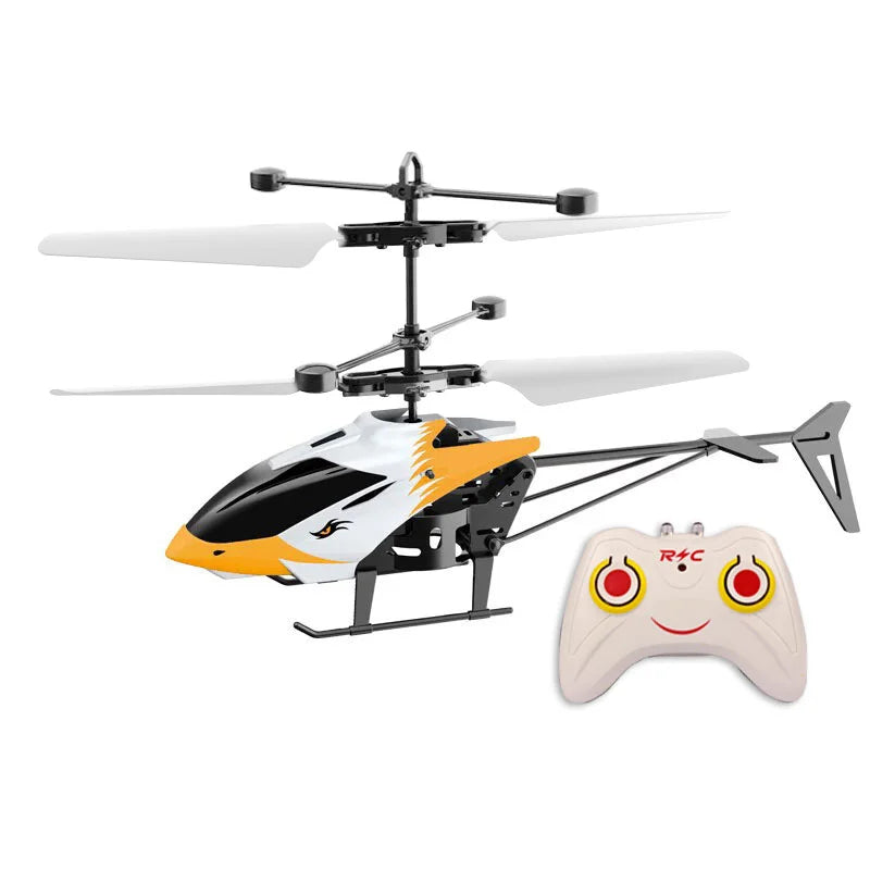 Mini Remote Control Airplane Helicopter – Gesture Sensing with Flashing Lights for Kids