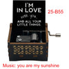 You Are My Sunshine Quote Print Wooden Music Box Birthday Party Favor Gift for Kids