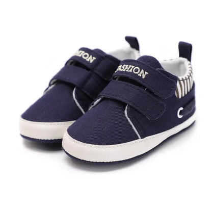 Meckior Baby Boy Sneakers Newborn Striped Soft Sole Casual Baby Shoes First Walker Toddler Crib Moccasins