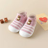 Baby Toddler Shoes Soft Sole Children's Shoes Breathable Cartoon Non-Slip Anti-Fall Striped Cute New Baby Shoes