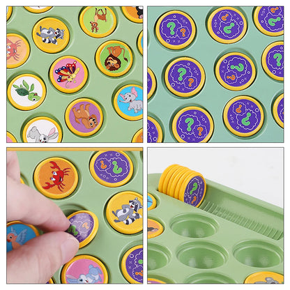 Animal Flip Chess Board Game Cognitive Memory Board Game for Kindergarten and Preschool Gatherings