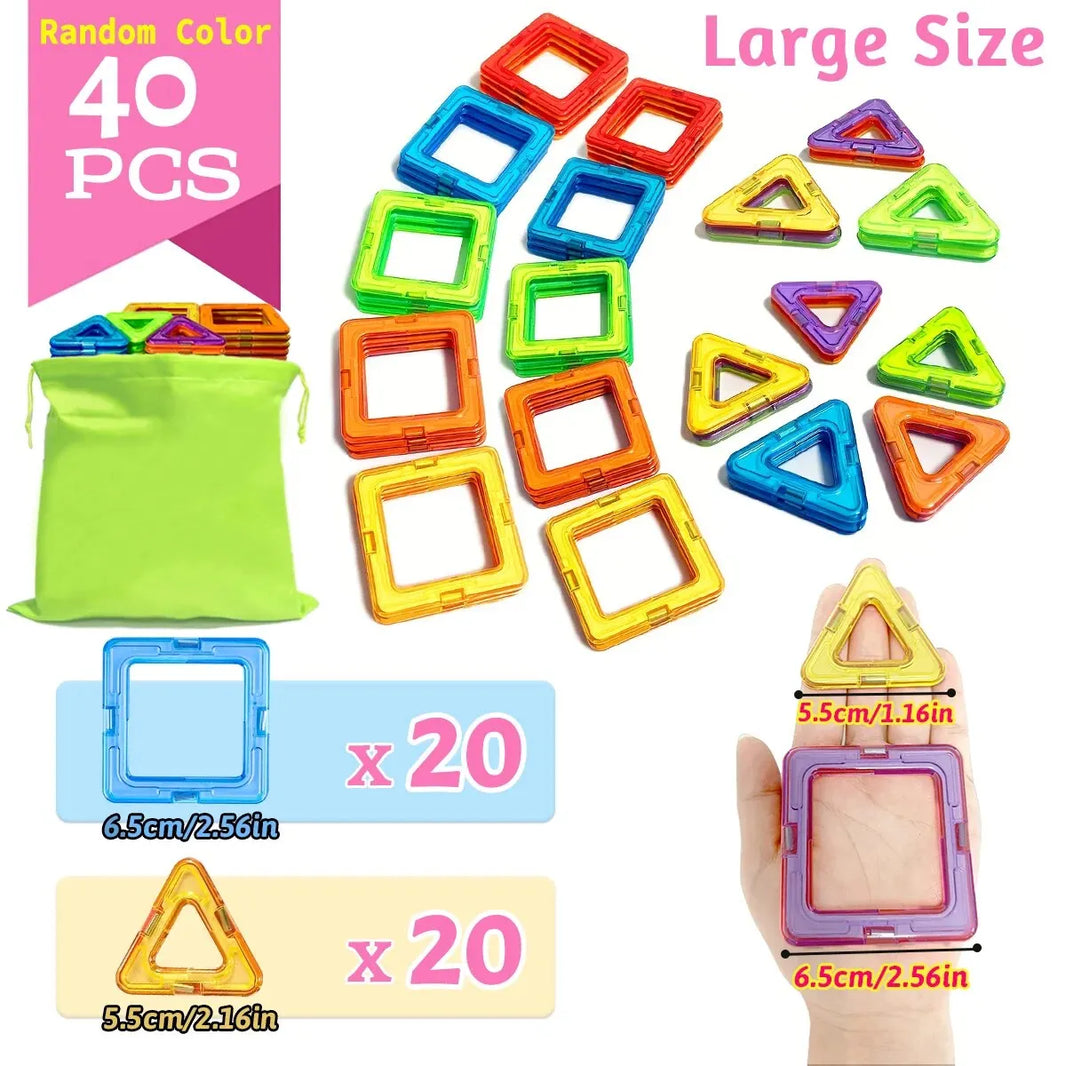 Magnetic Blocks Building Set for Toddlers Educational Toy