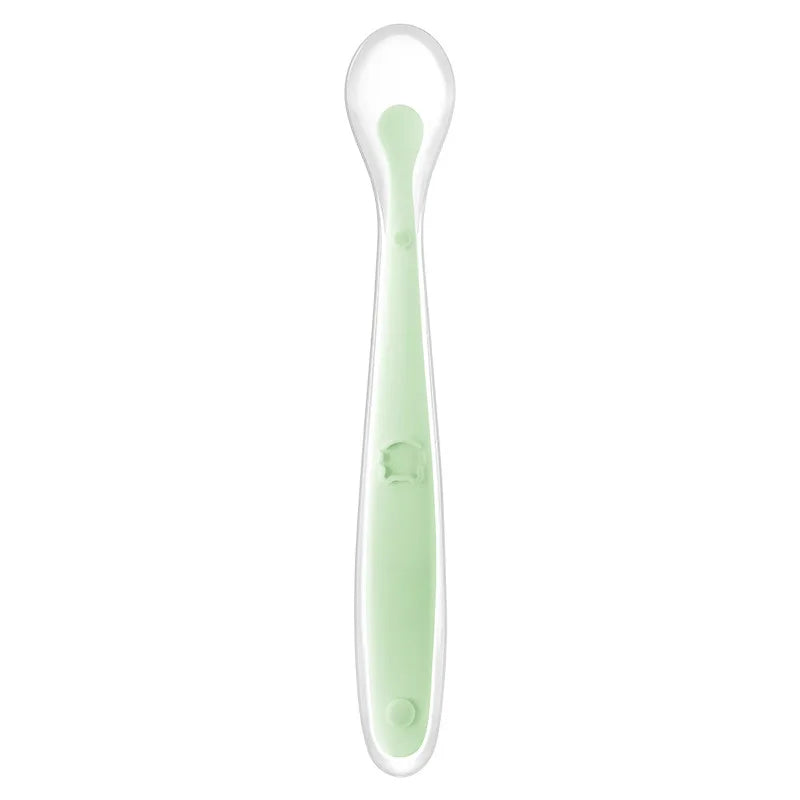 Baby Food Feeding Spoon Set – Stainless Steel Scraping & Soft Silicone Spoon for Infants and Toddlers – Includes Storage Box – BPA Free Baby Utensils for Puree, Soft Foods & Weaning