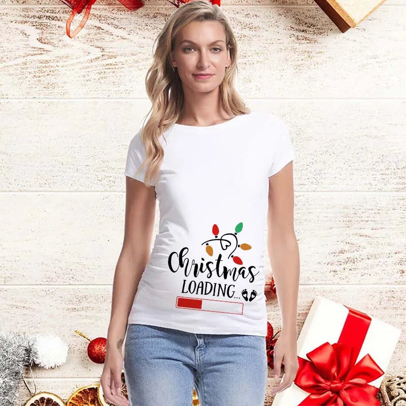 Christmas Pregnancy Shirt | Funny New Pregnancy Announcement T-Shirt | Baby on The Way | Cute Christmas Shirts | Best Xmas Gifts