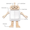 Baby Montessori Busy Board DIY Wooden Toy – Accessories with Robot, Lock, Gear, Horn, and Zipper, Educational Graffiti Toy for Children Gifts