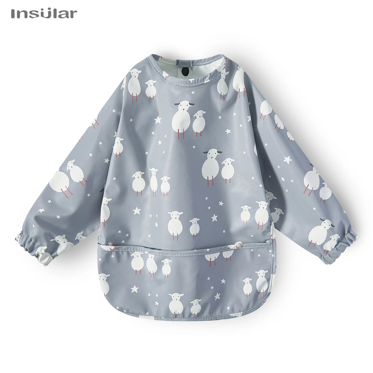 Waterproof Long-Sleeve Baby Bib with Pocket – Full-Cover Feeding Apron for Mess-Free Mealtime - Kidzy Market