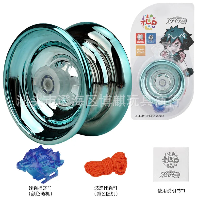 Professional Aluminum Metal Yoyo - Beginner-Friendly Yo-Yo for Kids and Adults with Accessories