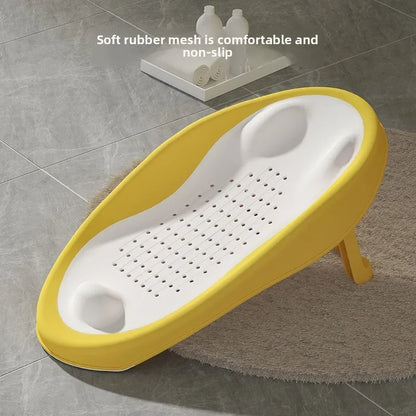 Foldable Baby Bath Seat Non-Slip PP Shower Net Support Ergonomic Backrest