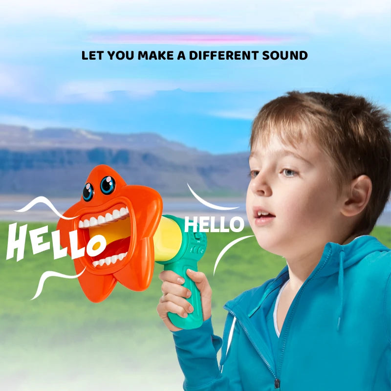 Big Mouth Funny Megaphone Recording Toy Kids Voice Changer Speaker Handheld Mic Vocal Amplifier Recorder