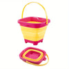 Foldable Silicone Collapsible Beach Bucket Toy for Kids Summer Activities and Travel