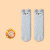 Baby Coral Velvet Socks – Warm Plush Knee-High Stockings with Cute Bear Design (0-5 Years)