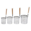 Stainless Steel Pasta Noodle Strainer with Wooden Handle