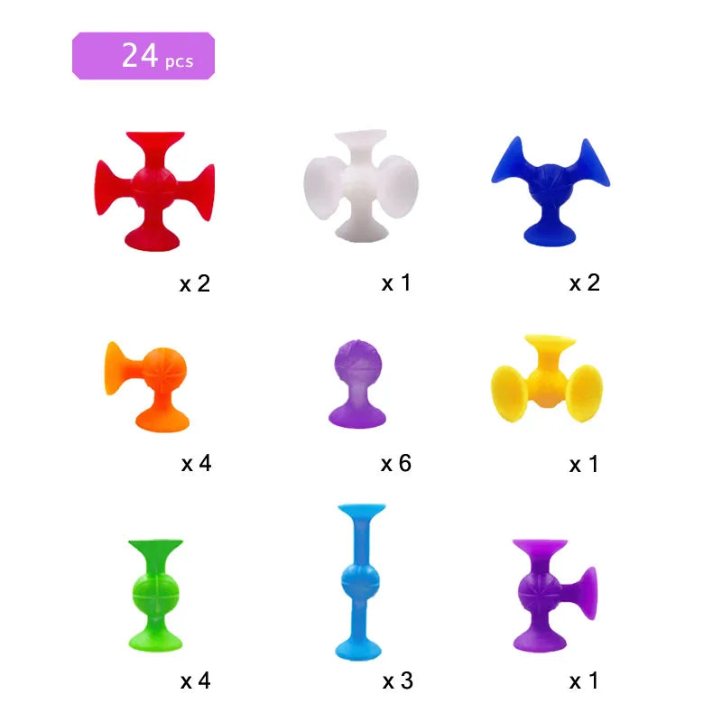 Suction Cup Building Blocks Set – Soft Throw Darts Toy for Kids, Parent-Child Interactive Educational Construction Game