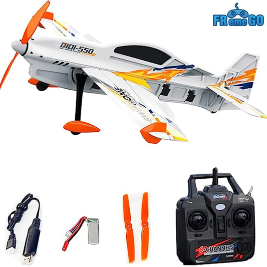 QIDI-550 3D RC Airplane – 500mm Wingspan with One-Key Stunt and 6-Axis Gyro Flight Control