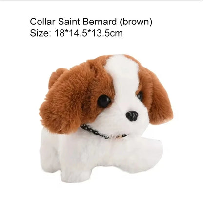 Walking, Barking Baby Toy Dog with Wagging Tail, Plush Interactive Electronic Puppy, Montessori Toy for Boys and Girls Christmas Gift