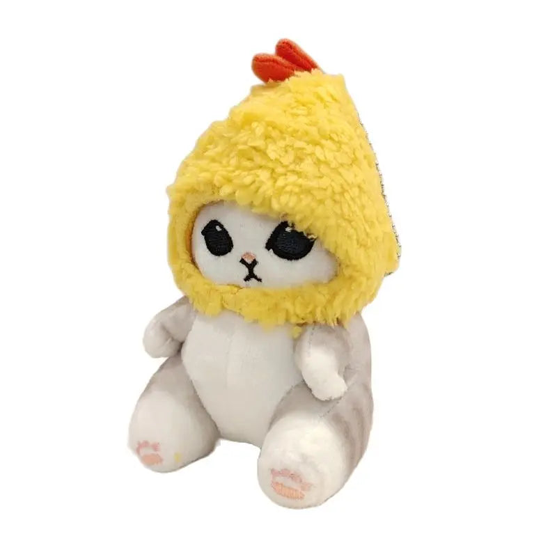 Cute Shark Cat and Fried Shrimp Cat Plush Pendant, Room and Car Bag Decoration Gift