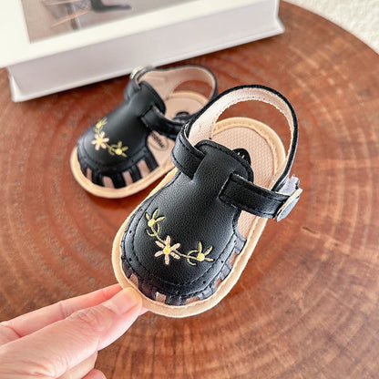 Infant Baby Sandals – Summer Crib Shoes, Flat First Walkers for Boys & Girls, Wedding Dress Shoes