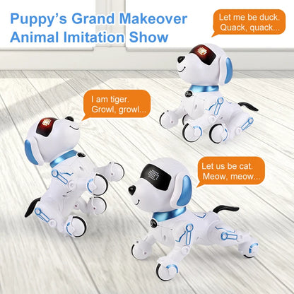 ZWN RC Robot Stunt Dog Toy with Voice Command, Programmable Touch-Sense, and Music, Electronic Robot Dog Gift for Children