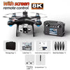 KY102 Drone with Screen – 8K Dual Camera Brushless RC Helicopter with Obstacle Avoidance